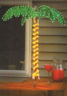  Lighted Holographic Rope Light Outdoor Palm Tree Yard Decoration