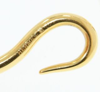 Hermes Tan Leather Gold Hook Jumbo Bracelet