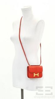 Hermes Red Lizard Mini Constance Bag