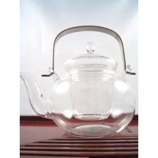 Small Glass Teapot, Glass Infuser, Steel Handle Kitchen