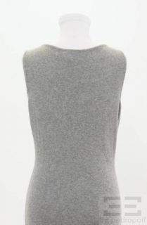 Herve Leger Paris Vintage Grey Cashmere Knit Sleeveless Maxi Dress