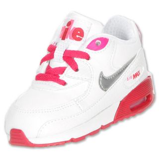 Girls Toddler Nike Air Max 90 White/Voltage Cherry