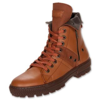 Levis Sahara Ct Twill Mens Boot Brown Leather