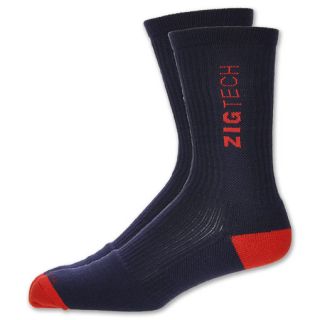 Reebok ZigTech Basketball Crew Socks Navy/Red