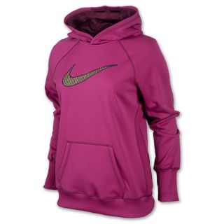 Nike Swoosh Out Womens Pullover Hoodie Rave Pink