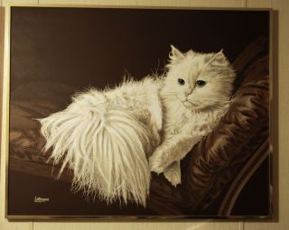 CAT ON PILLOW PAINTING LETTERMAN