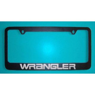 Jeep Wrangler Black License Plate Frame V2 (Zinc Metal