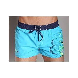 Diesel Coralrif Floral Swim Shorts Turquoise Clothing