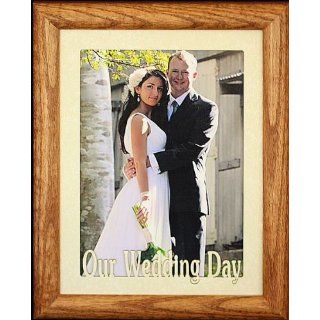 5x7 JUMBO ~ OUR WEDDING DAY Portrait Picture Frame ~ Laser
