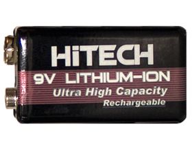 Hitech 9 Volt 600 mAh Li ion Rechargeable Battery