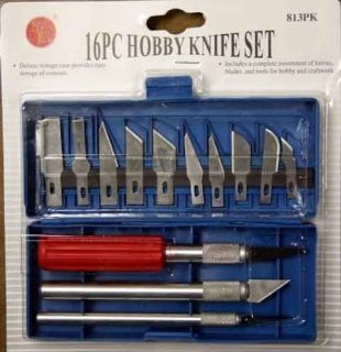 Reborn Craft Cutting Supplies Hobby Knife 16 Piece Set