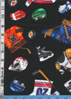 Fabric Timeless Hockey Equipment Toss Black Jerseys Helmets Sticks