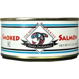 Alaska Smokehouse Smoked Salmon, 6.5 Ounce Cans (Pack of 4): 