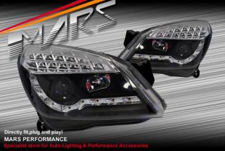Day Time DRL Projector Headlight Holden Astra 04 11 Blk