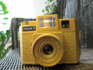 Holga 120 FN Film Camera Flash Gold Light Leak LOMO Vignetting Last