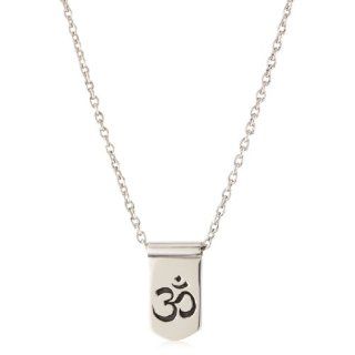 JIVASUKHA by Lois Hill Sterling Silver Om Dogtag Necklace Jewelry