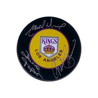 Triple Crown Line Autographed Kings Puck Sports
