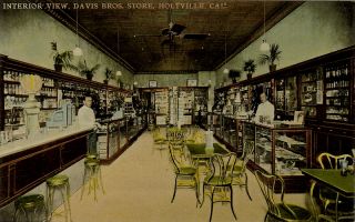 1913 Holtville, CA    Soda Fountain & General Store Interior
