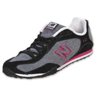 New Balance Womens 442 Casual Shoe Black/Pink