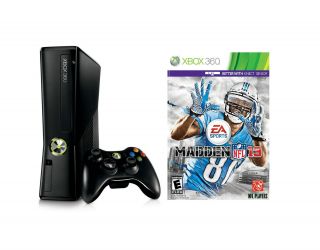  Xbox 360 4 GB Matte Black Console with Madden NFL 13 Video Game