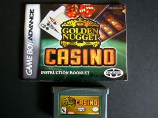 Golden Nugget Casino Nintendo Game Boy Advance 2004 Manual Blackjack