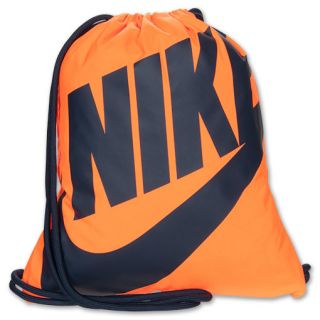Nike Heritage Gymsack Lightweight Bag Orange/Navy