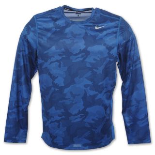 Nike Sublimated Camo Mens Long Sleeve Running Sjhirt