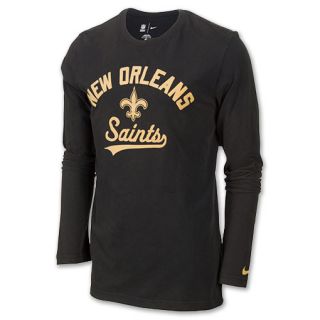 Mens New Orleans Saints Long Sleeve Wash Tee Shirt