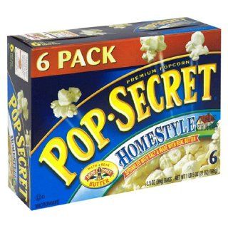 Pop Secret Popcorn, Homestyle, 6 Count Packages (Pack of 8) 