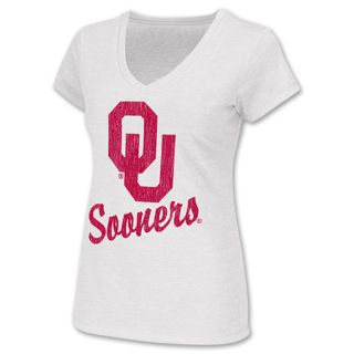 Womens Colosseum Oklahoma Sooners NCAA Favorite V Neck Tee Shirt