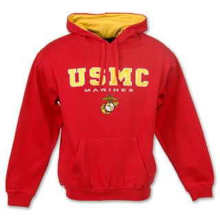 Marine Corps NCAA Mens Hooded Sweatshirt Red