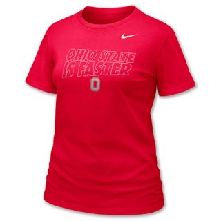 Nike NCAA Ohio State Is Faster Womens Tee Red