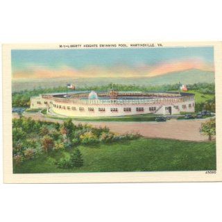 1940s Vintage Postcard Liberty Heights Swimming Pool