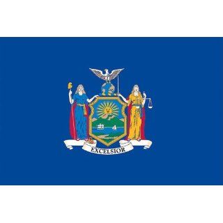 Valley Forge Nylon New York State Flag, measures 3 Foot x