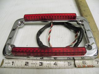  LICENSE PLATE FRAME HARLEY HONDA MOTORCYCLE CHROME BACKOFF PRODUCTS