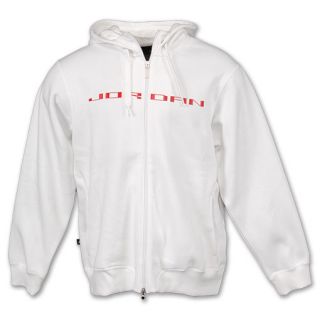 Jordan Energy Graphic Fleece Mens Hoodie White/Red
