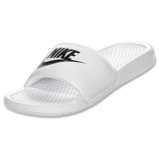Mens Nike Benassi JDI Slides White/Black