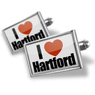 Neonblond Cufflinks I Love Hartford region: Connecticut, United