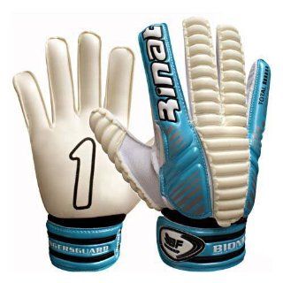 Rinat Finger Guard Goalie Gloves WHITE/BLUE WATER/SILVER