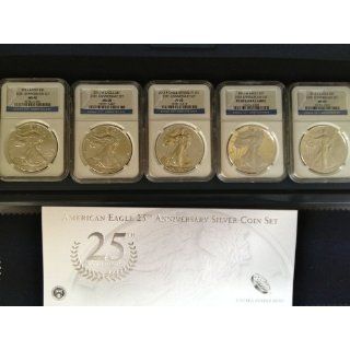  25th Anniversary 5 Coin Set MS/PF 69  Near Perfect 