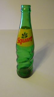 Old Green Squirt Soda Bottle from Mexico