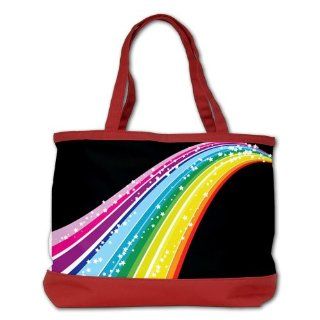 Shoulder Bag Purse (2 Sided) Red Retro Rainbow Everything
