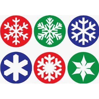 Fridgedoor Red, Blue & Green Snowflake Dot Magnet  