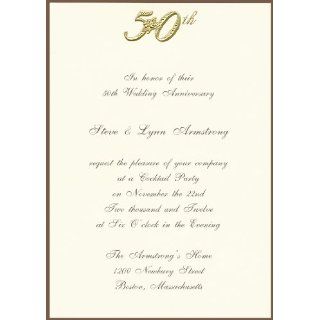 Printable 50th Golden Anniversary Invitation (50 Pack