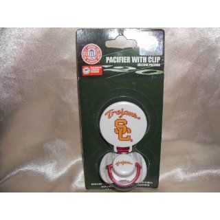 USC Trojans Pacifier with Clip Baby