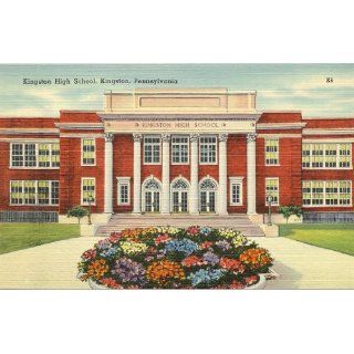 1940s Vintage Postcard Kingston High School Kingston