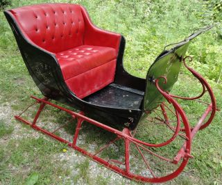 ANTIQUE VINTAGE HORSE DRAWN SLEIGH CARRIAGE BUGGY WAGON CART CUTTER