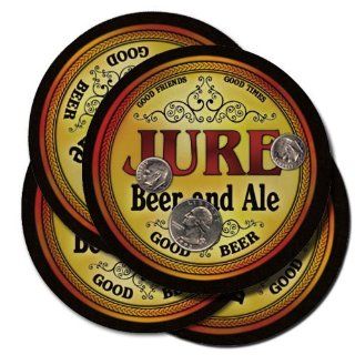 Jure Family Name Brand Beer & Ale Drink Coasters   Set of