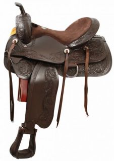  Pleasure Trail Saddle in Chocolate by Double T New Horse Tack