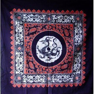 Chinese Hand Batik Tapestry Tablecloth Pattern Dragon